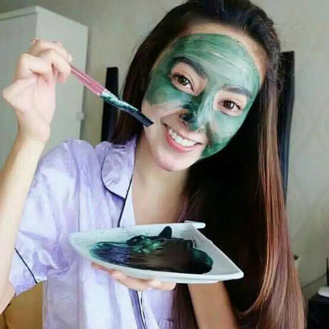 (Hàng Mới Về) Mặt Nạ Thảo Dược Spakare Spirulina Làm Trắng Da Trị Mụn