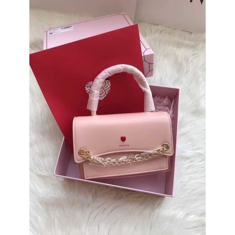 Túi P.E.R màu hồng quai cầm mẫu mới fullbox