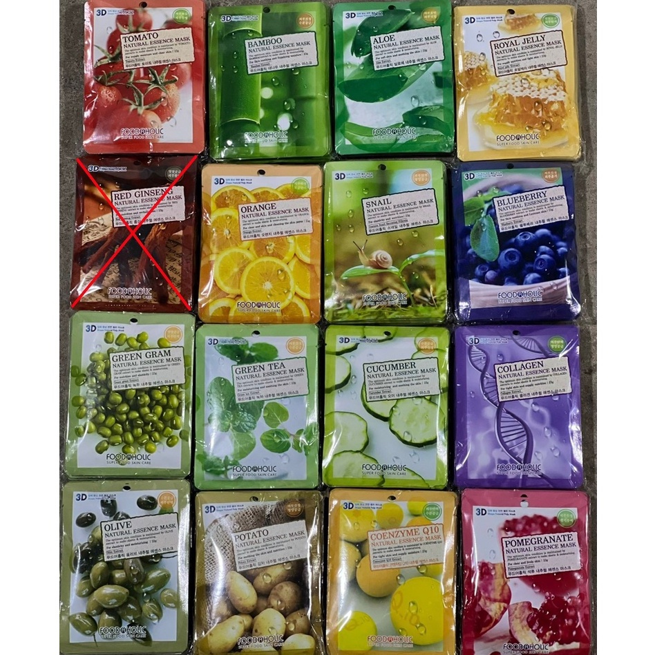 Mặt nạ dưỡng da 3D Foodaholic Natural Essence Mask 23g
