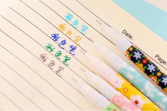 Set 6 Bút Mực 0.38mm Kiểu Dáng Sáng Tạo Dễ Thương