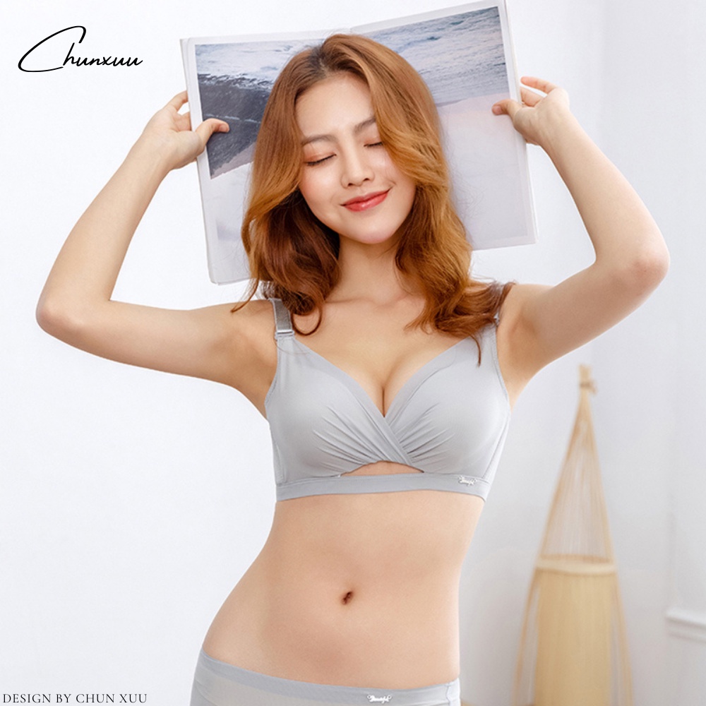 Áo lót nữ kiểu xoắn ngực đệm dày mút mềm dây đai chỉnh nâng đẩy ngực ChunXuu AV49