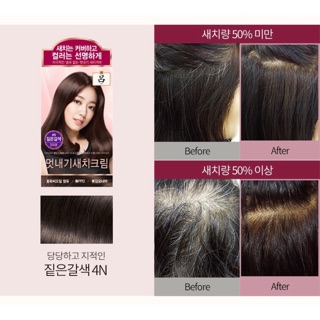 Kem nhuộm tóc Ryo Bright Color Hairdye Cream 4N (màu nâu đen)