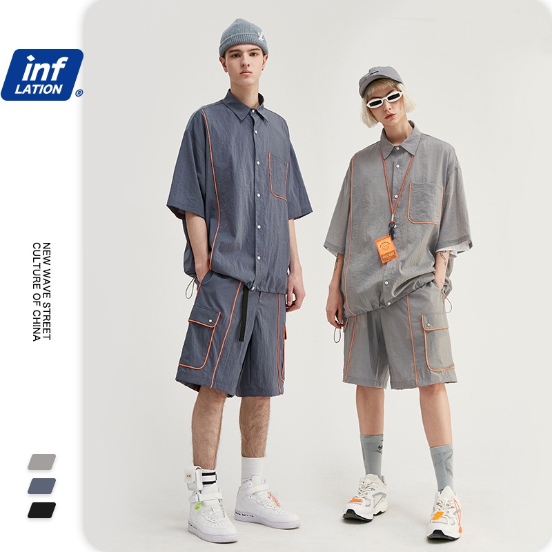 bộ áo sơ mi inflation unisex thời trang cá tính new design inflation