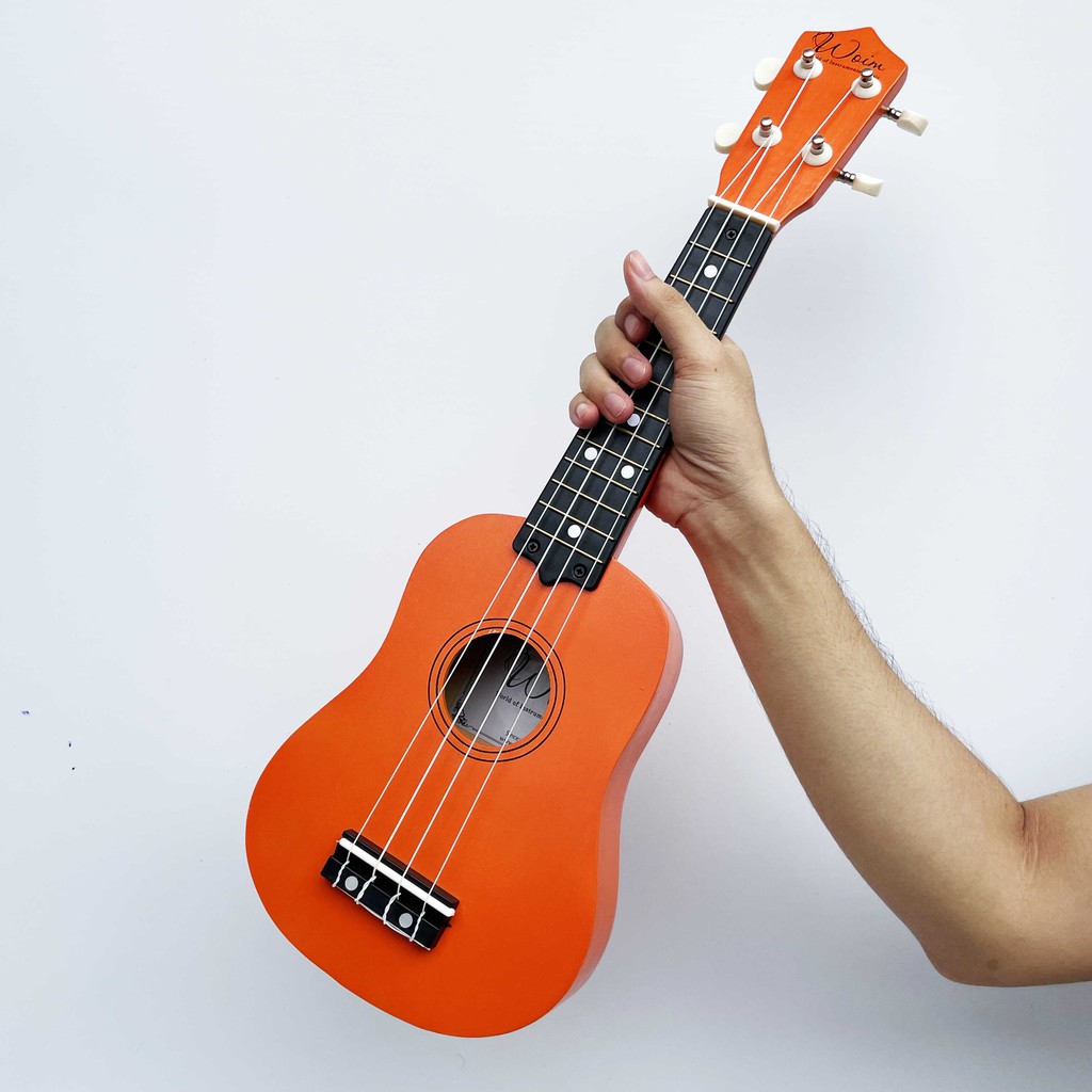 [GIAO NHANH 2H] Đàn Ukulele Gỗ Cam Sữa WOIM Soprano Size 21inch 53cm (Mua 1 Tặng 5)