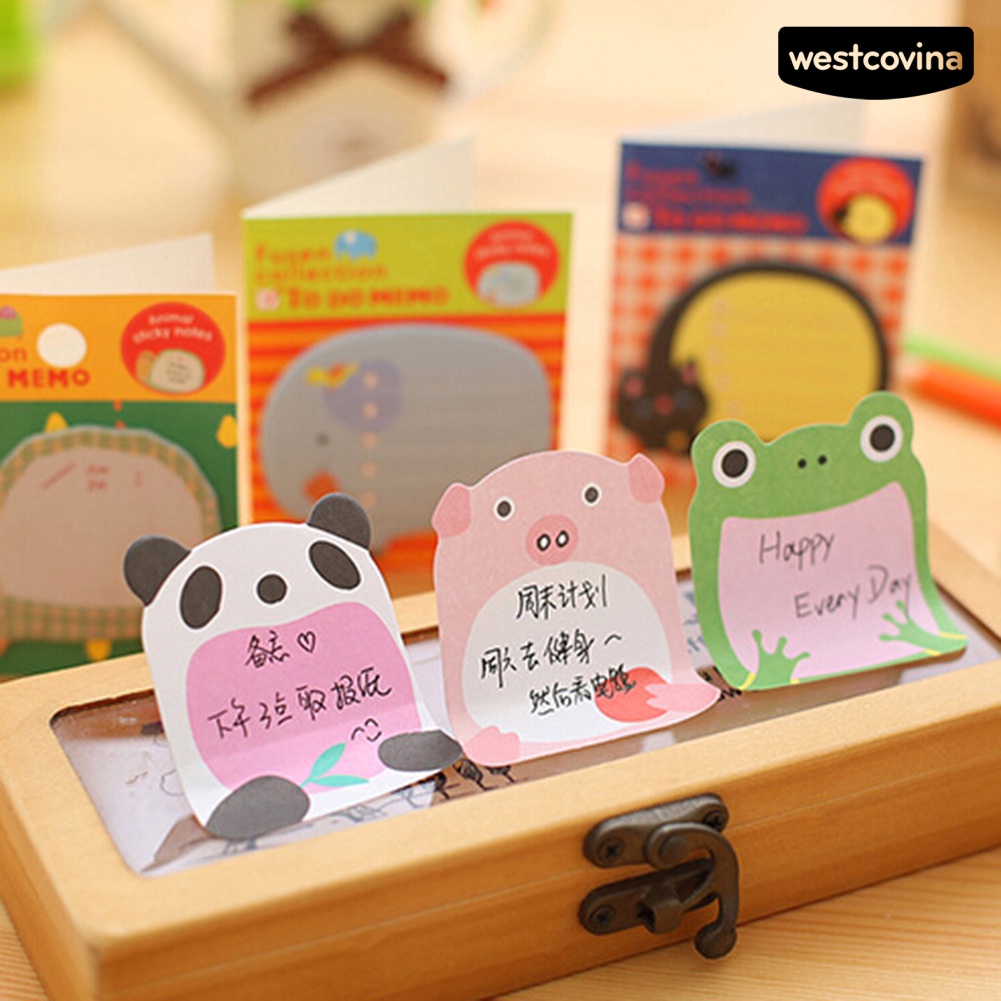 Mới 2 Tập Giấy Ghi Chú Hình Động Vật Xinh Xắn