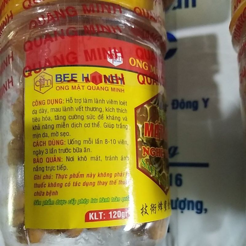 Viên mật ong nghệ vàng lọ 120g
