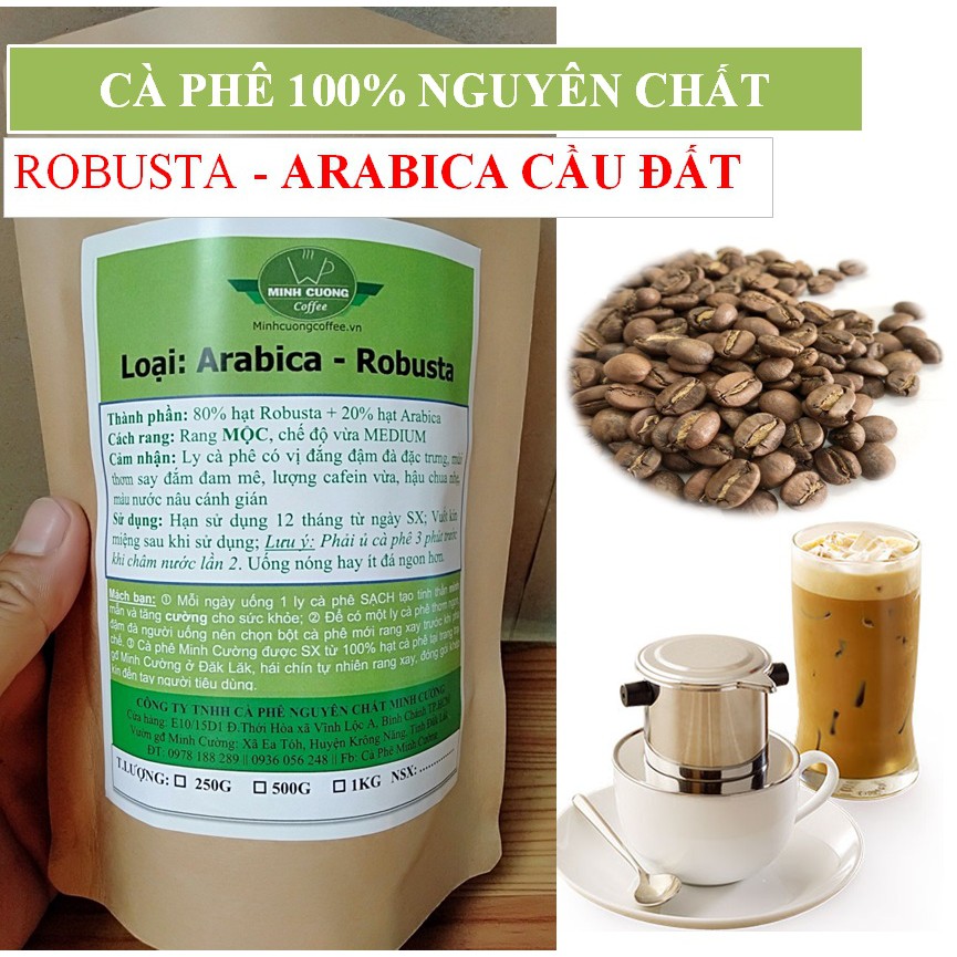 Cà phê nguyên chất rang MỘC – 250Gr Bột Cafe pha PHIN đậm vị Robusta Đăk Lăk | BigBuy360 - bigbuy360.vn