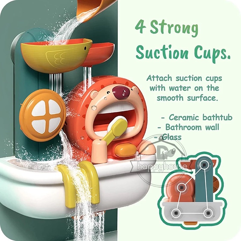 ĐỒ CHƠI NHÀ TẮM THÁC NƯỚC VÀ CHÚ SƯ TỬ CON THỔI BONG BÓNG XÀ PHÒNG