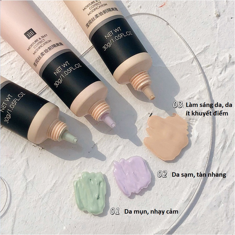 Kem lót Xixi, kem lót kiềm dầu dưỡng ẩm che khuyết điểm nội địa trung F36 Sammi beauty