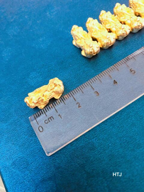 Charm tỳ hưu bạc mạ vàng