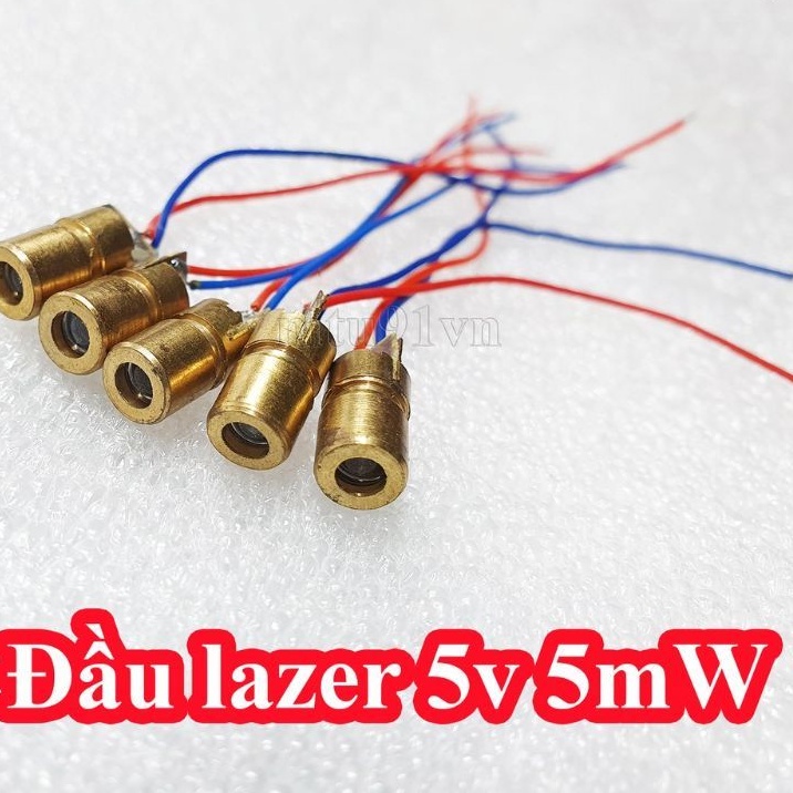 Đầu phát tia laze 5mW - Module diode Laser sáng đỏ hội tụ 5V - 650nm