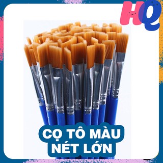 CỌ VẼ MÀU ACRYLIC, MÀU NƯỚC, TÔ TƯỢNG, TRANG TRÍ THỦ CÔNG CHO BÉ , cọ đầu bằng và cọ đầu nhọn