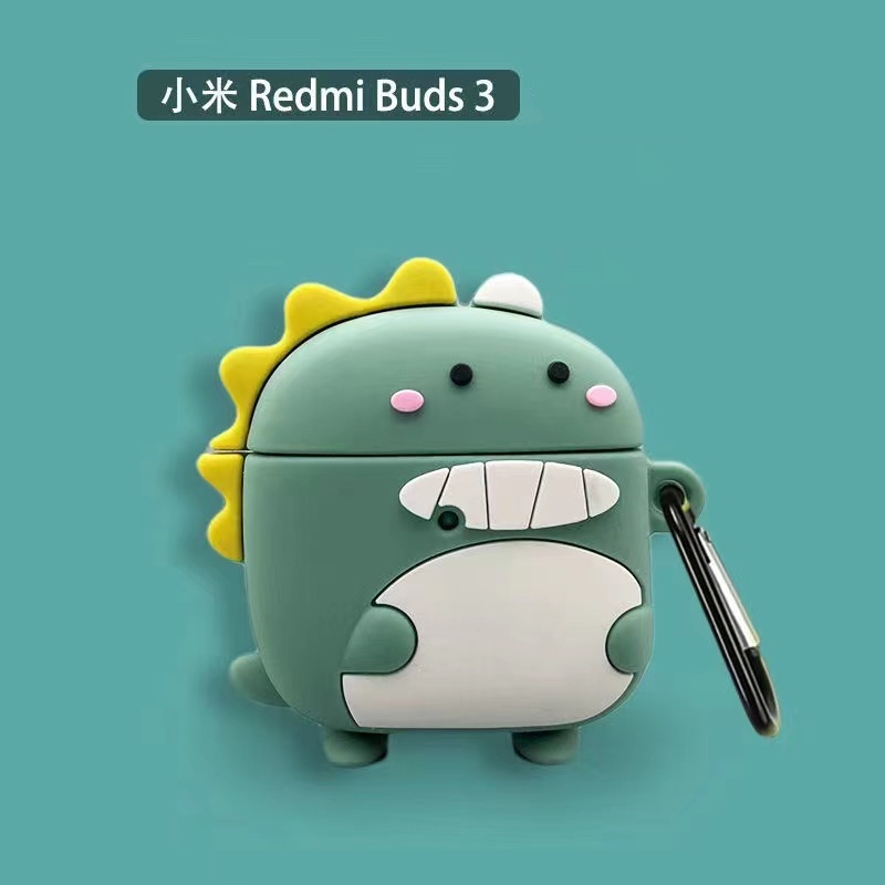 Ốp silicon hoạt hình dễ thương bảo vệ hộp sạc tai nghe không dây MI RedMi Buds 3