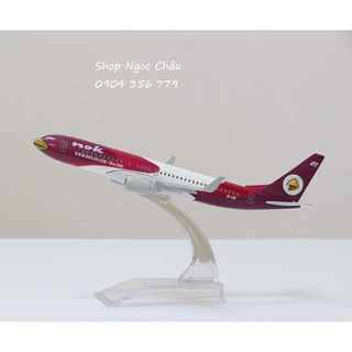 Mô hình máy bay tĩnh b737 nok air 16cm
