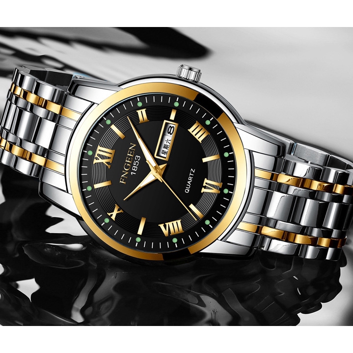 Đồng Hồ Đeo Tay Fngeen 7059 Kiểu Máy Quartz Dây Chất Liệu Thép Sang Trọng