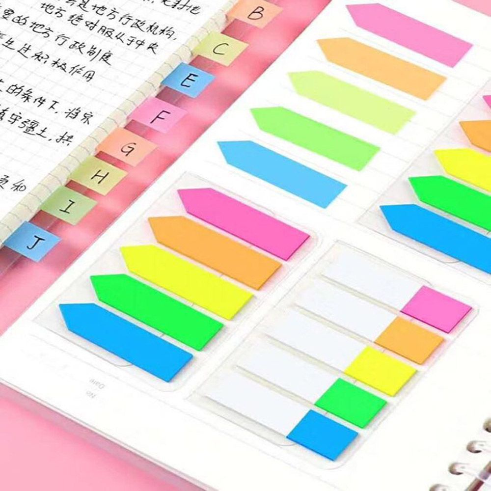 Fluorescence Self Adhesive Memo Pad Sticky Notes Bookmark Marker Memo Sticker Paper Student office Supplies