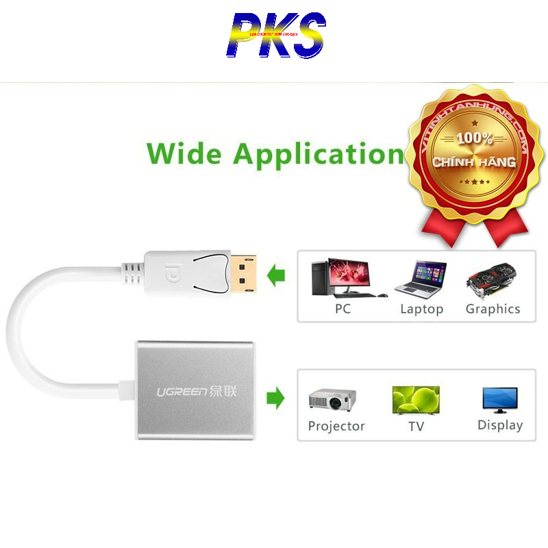 Cáp Chuyển Displayport to VGA Ugreen 20406 - UGREEN 20406 - 20406