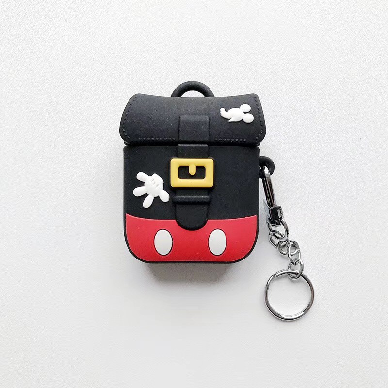 Minnie Duck Pattern Casing School Bag 3d Design AirPods Case Red Blue Silikon AirPod Soft Cover For Apple AirPods 1 2