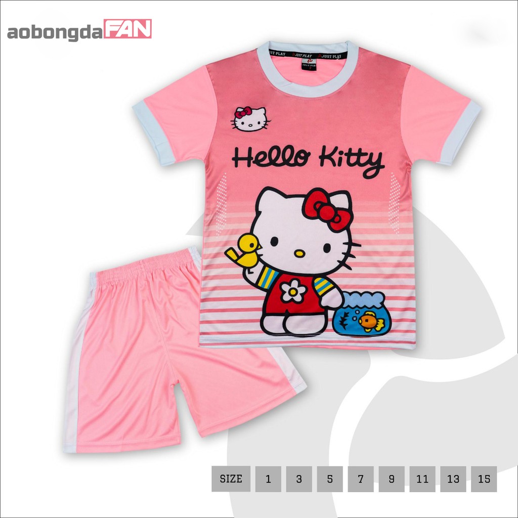 [Mã FAMAYMA giảm 10K đơn 50K] Bộ Bóng Đá Trẻ Em Hoạt Hình Doraemon Hello Kitty Mới 2021