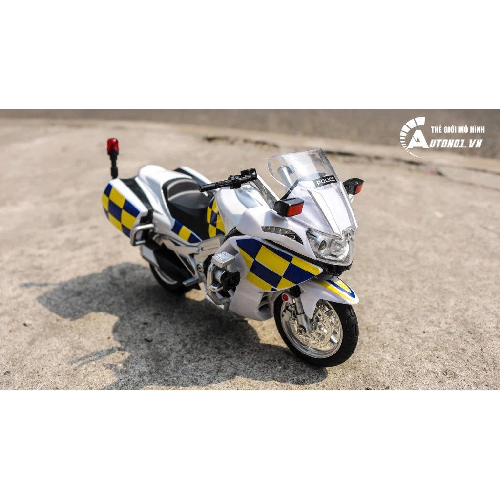 MÔ HÌNH BMW R 1200RT POLICE 1:12 HUAYI ALLOY 7656B