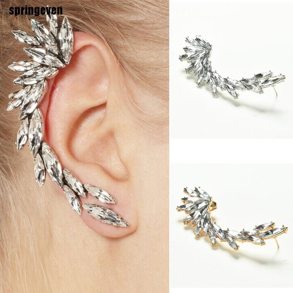 1x Khuyên Kẹp Vành Tai Đính Đá Thời Trang Cho Nữ