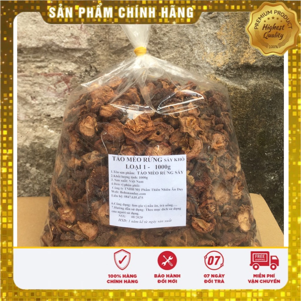 TÁO MÈO RỪNG sấy kiệt loại ngon 1000g