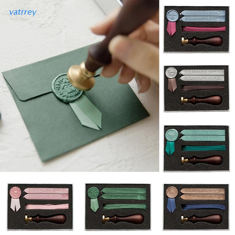 Bộ Dụng Cụ Đóng Dấu Sáp Niêm Phong Thiệp Thủ Công Diy