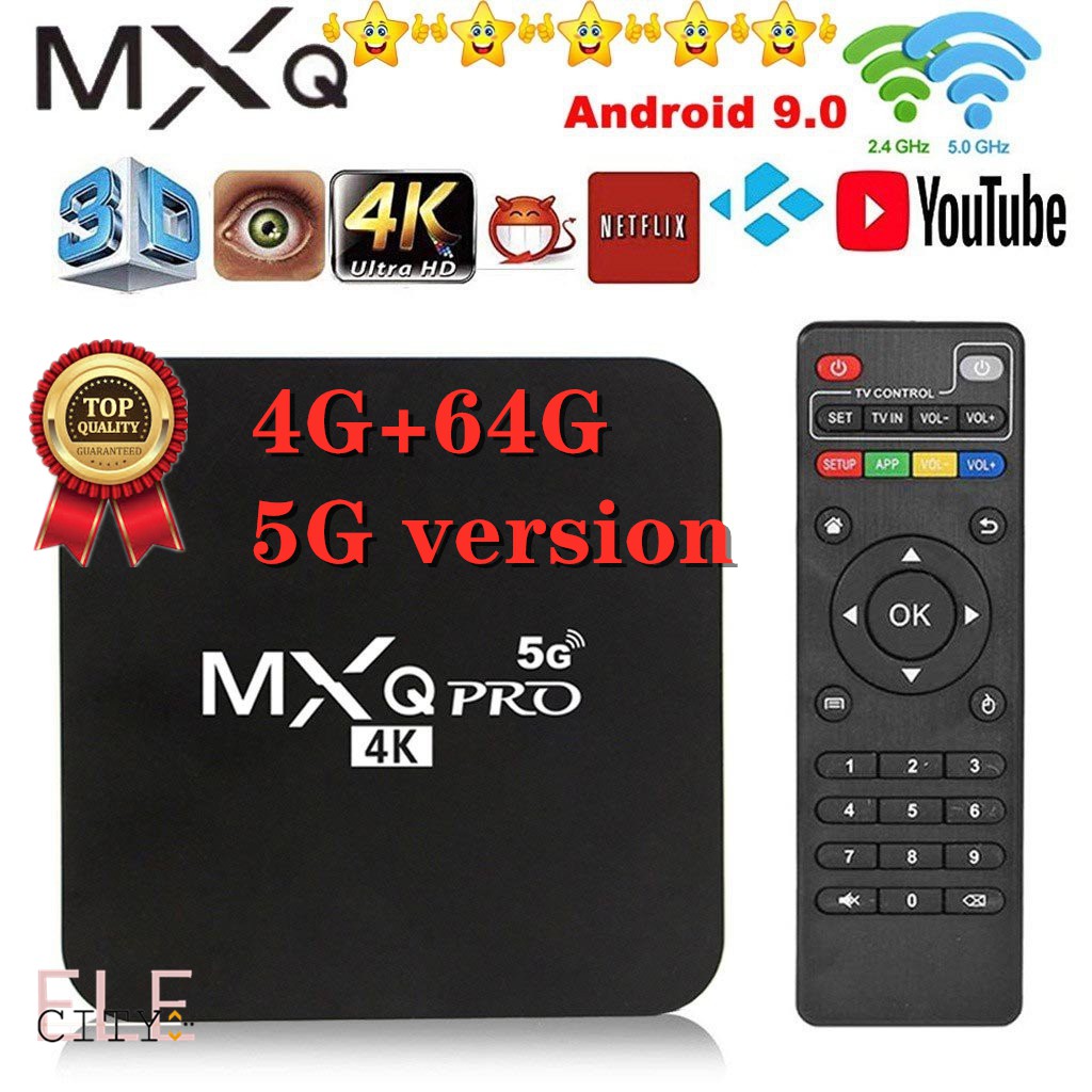 Hộp TV box Android MXQ PRO 4K 5G đã cài sẵn kênh YouTube Chrome tiện dụng