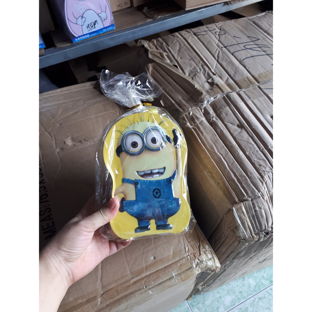 Ống heo tiết kiệm bằng sắt có khóa mini-Hình minion-kitty-nhện