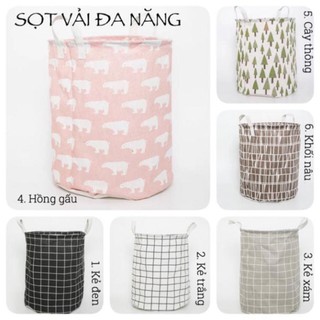 ( TL SHOP ) Giỏ vải đựng đồ đa năng, sọt vải để quần áo vải bố chống thấm nước