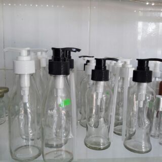 CHAI THỦY TINH CÓ VÒI ẤN 120ML, 180ML