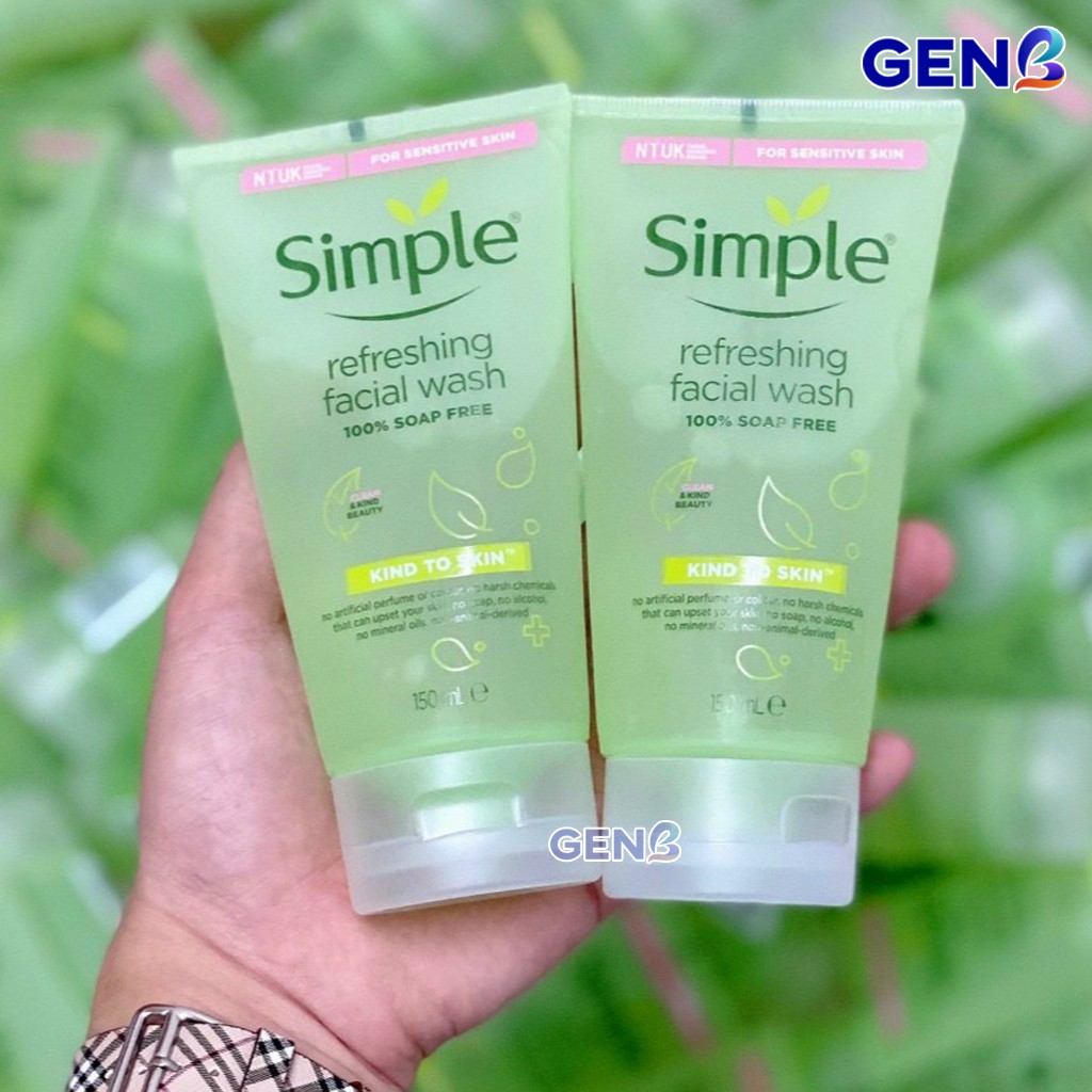Sữa Rửa Mặt Simple Skincare CHÍNH HÃNG Srm Chăm Sóc Da Mặt Nhạy Cảm/Dầu Mụn/Khô - Gel Sửa Rửa Mặt Simple Mỹ Phẩm GENB | BigBuy360 - bigbuy360.vn