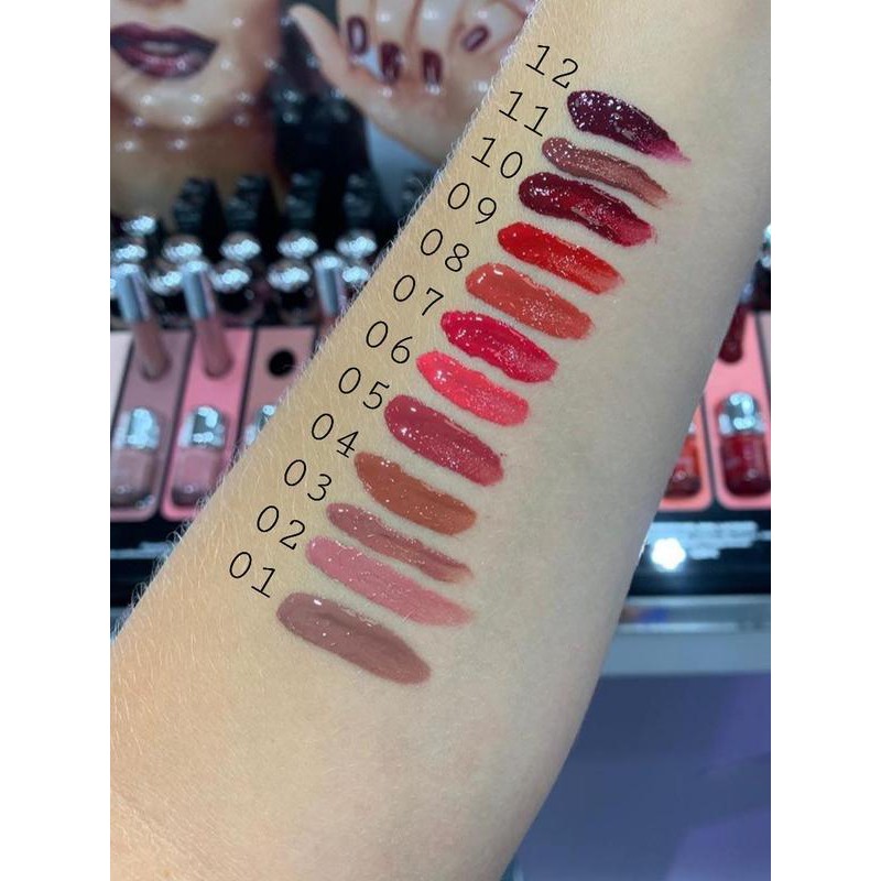 Son bóng - Son kem Kiko Latex Shine Lip Lacquer  sẳn các màu hồng, cam đỏ, đỏ vang