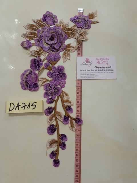 Hoa thêu dài mã DA715