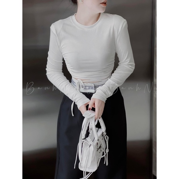 ÁO THUN BUỘC DÂY EO SANG CHẢNH LOẠI 1 MS19720