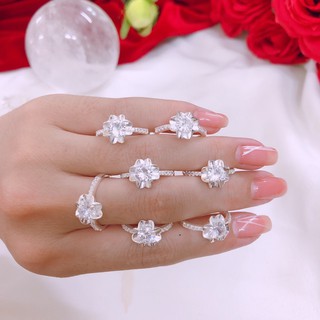 Nhẫn Nữ Bạc Ta Đính Đá Siêu Đẹp  BD09