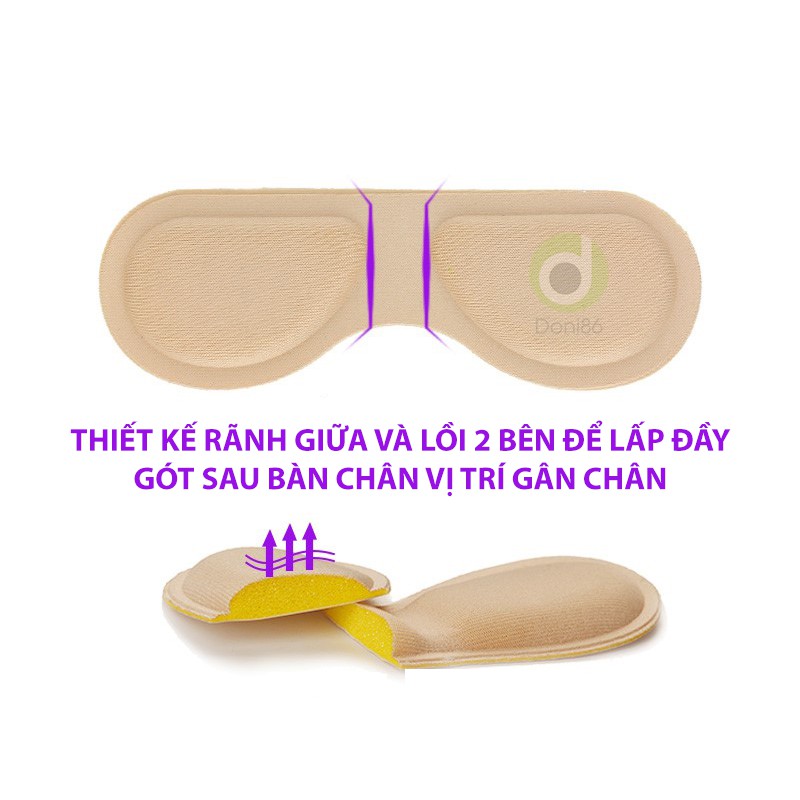 Ba cặp lót giày chống trầy và bảo vệ gót chân dùng cho giày cao gót, giày búp bê, giày tây công sở_ PK40_3