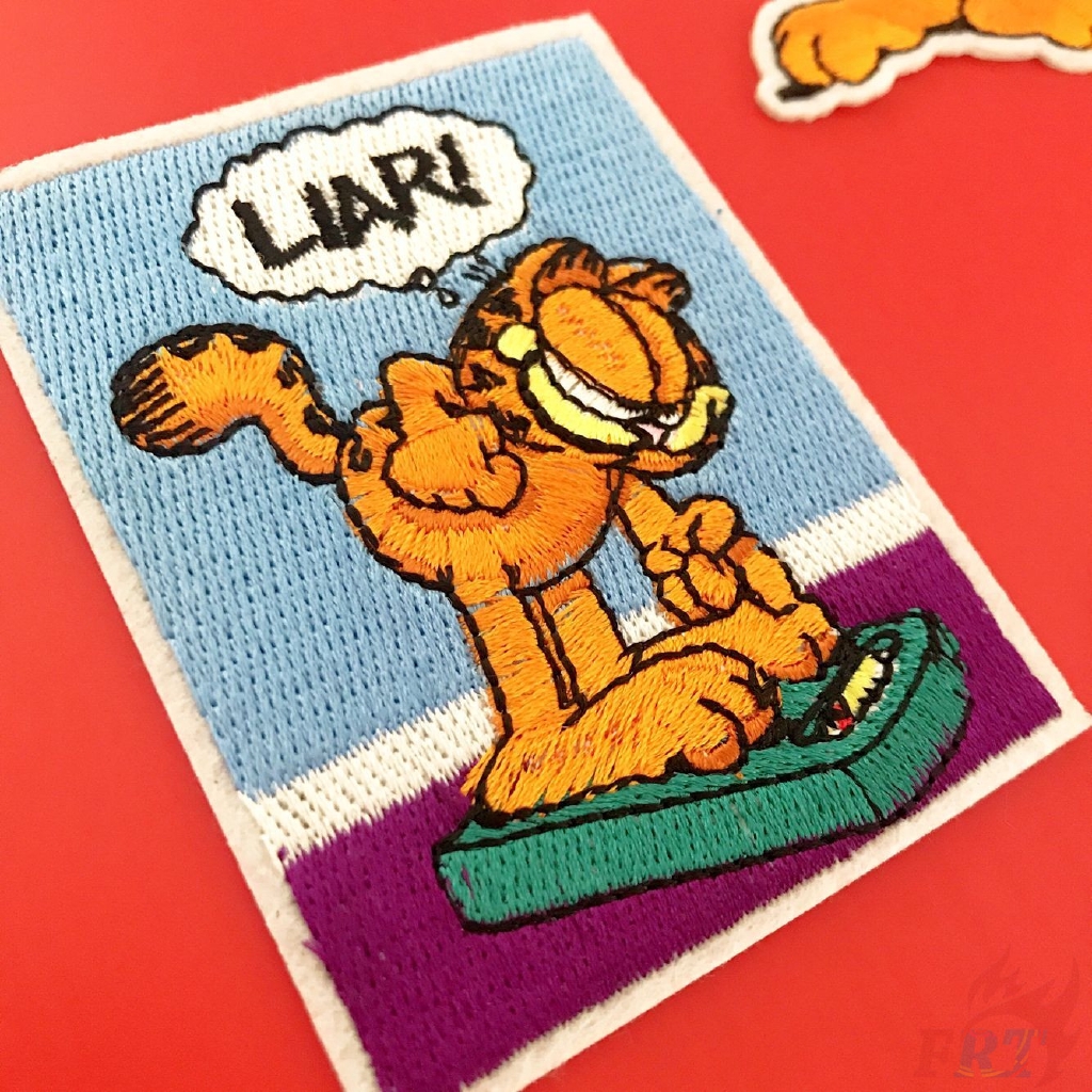 ☸ Cartoon：Garfield Patch ☸ 1Pc Cartoon Cat Diy Sew on Iron on Badges Patches（Garfield - Series 04）