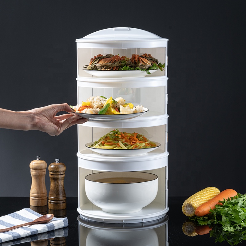 Lồng bàn 5 tầng đựng thực phẩm giữ nhiệt JESSE đa năng. Hàng Chính Hãng.