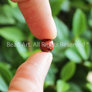 [3 Hạt] 6MM Red Jasper Nâu Đỏ 6mm Loại AA Giác Cắt, Đá Phối Vòng Tay Phong Thuỷ, Chuỗi Hạt S50 - Bead Art