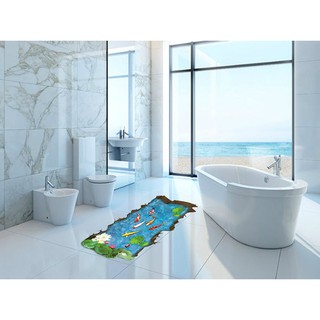 Decal dán tường ao sen 3D 2 BINBIN PK314 (Kích thước:58x88cm)