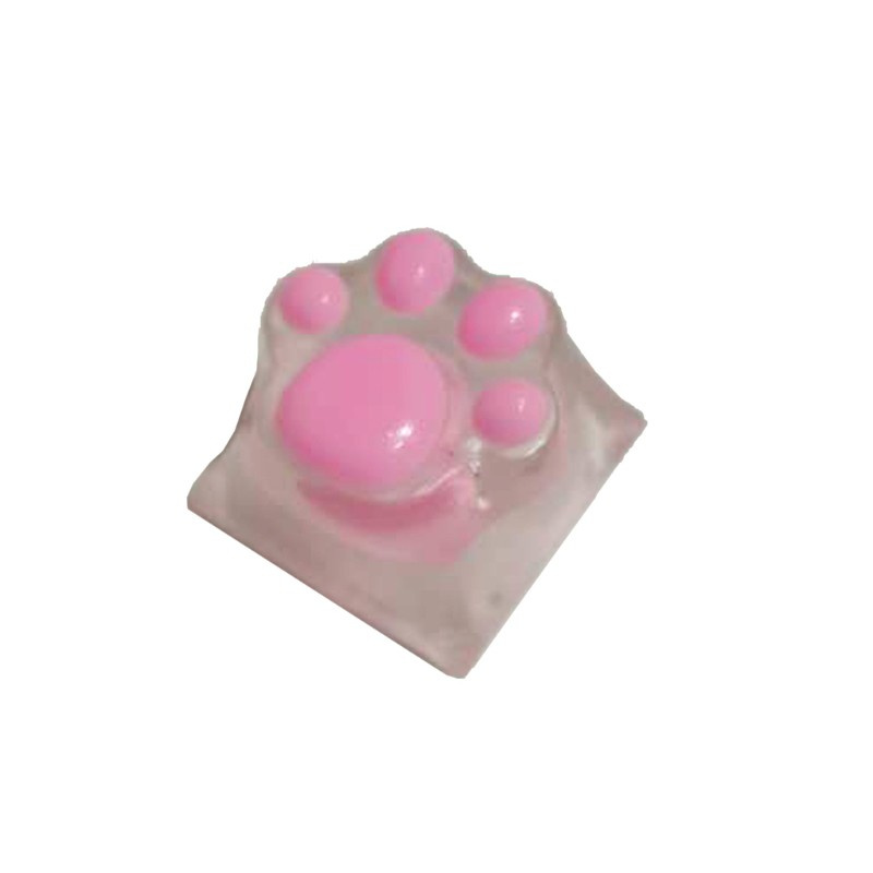 Nắp chụp bàn phím hình dấu chân mèo bằng resin hỗ trợ đèn bàn phím đáng yêu cho bàn phím cơ Cherry MX