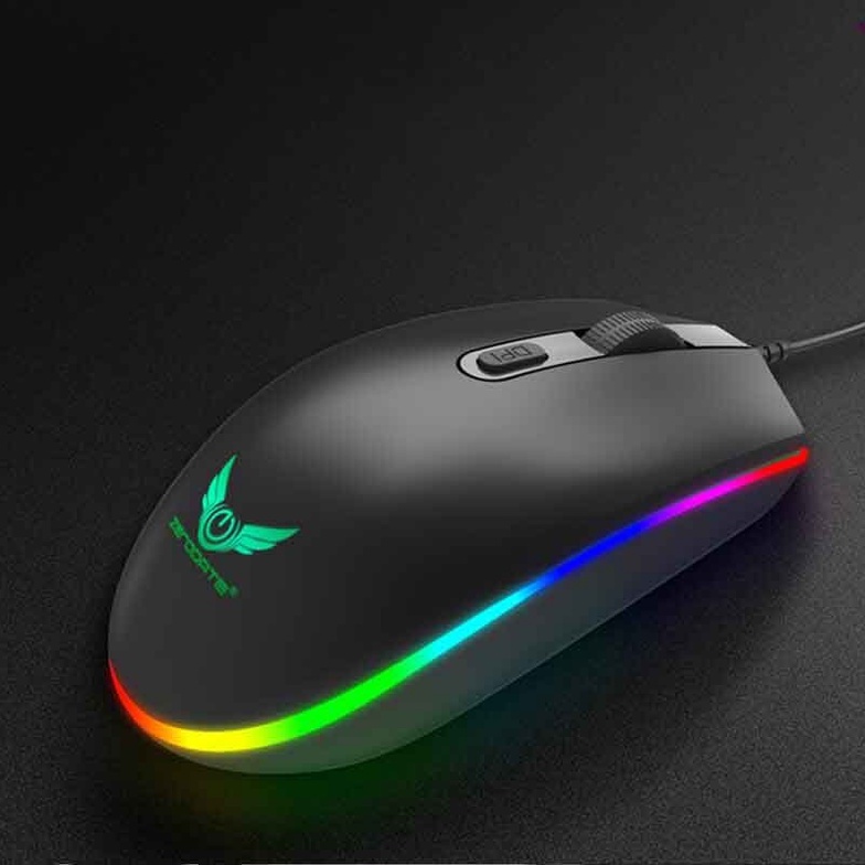 Chuột Máy Tính Zerodate V6 Gaming Có Dây Dễ Thương Có Đèn Led Neon Rgb Đổi Màu 1600 Dpi Giá Rẻ Dành Cho Pc Bàn Laptop