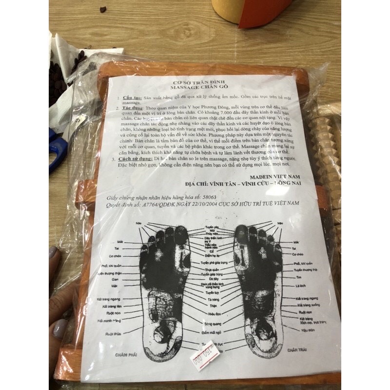 Bàn Chà Gỗ Massage Chân- Tay giúp lưu thông máu huyết