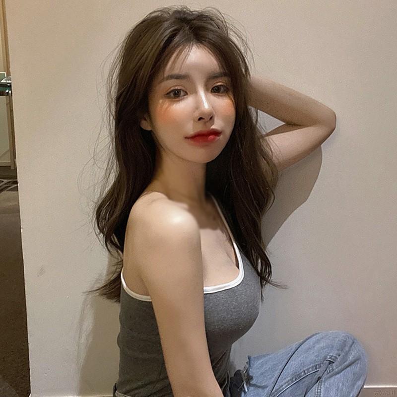 Áo Ống Một Bên Vai Màu Sắc Tương Phản Phong Cách Hàn Quốc Thời Trang Cho Nữ | BigBuy360 - bigbuy360.vn