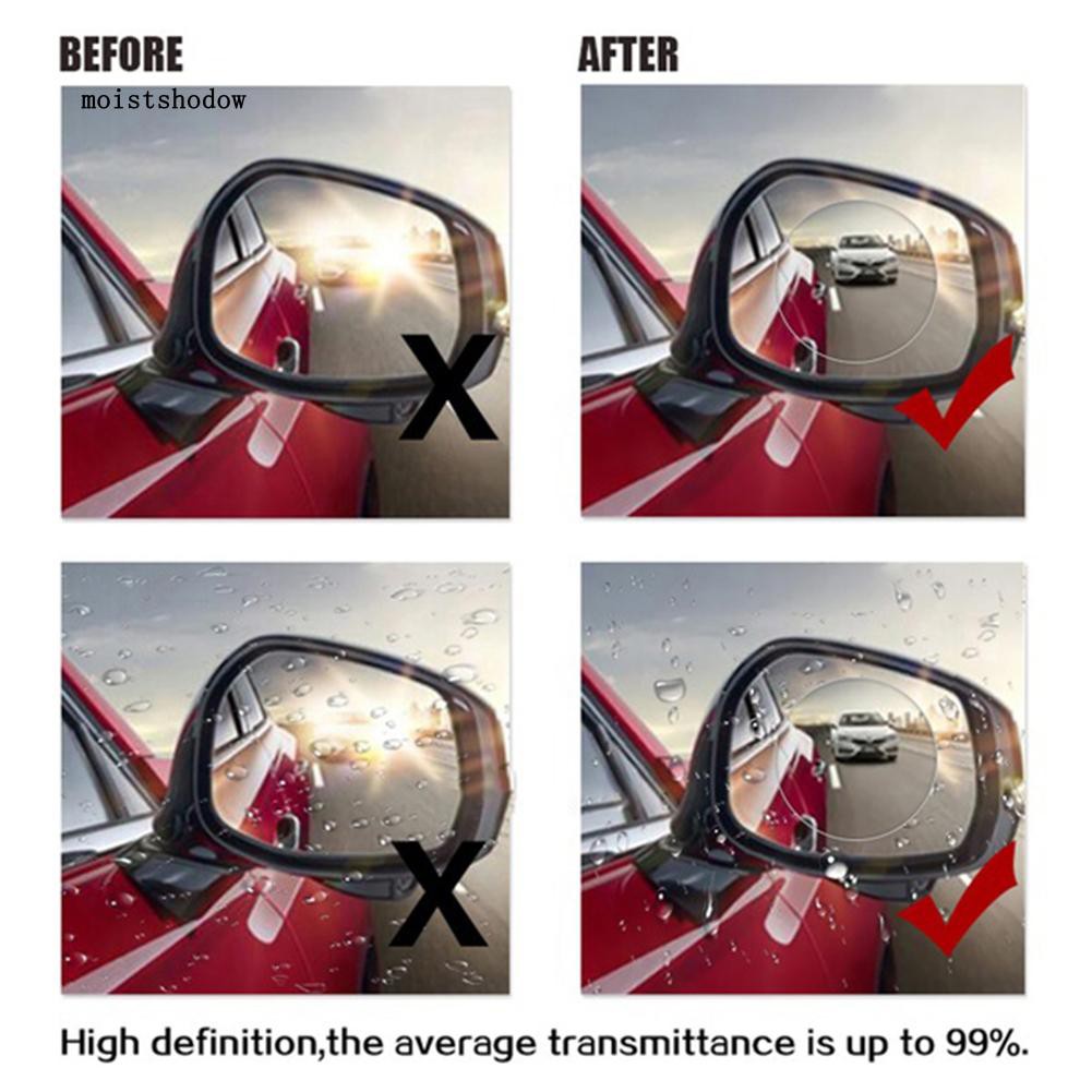 Bộ 2 Miếng Dán Bảo Vệ Kính Chiếu Hậu Xe Hơi Chống Sương Mù / Nước Mưa Tiện Dụng