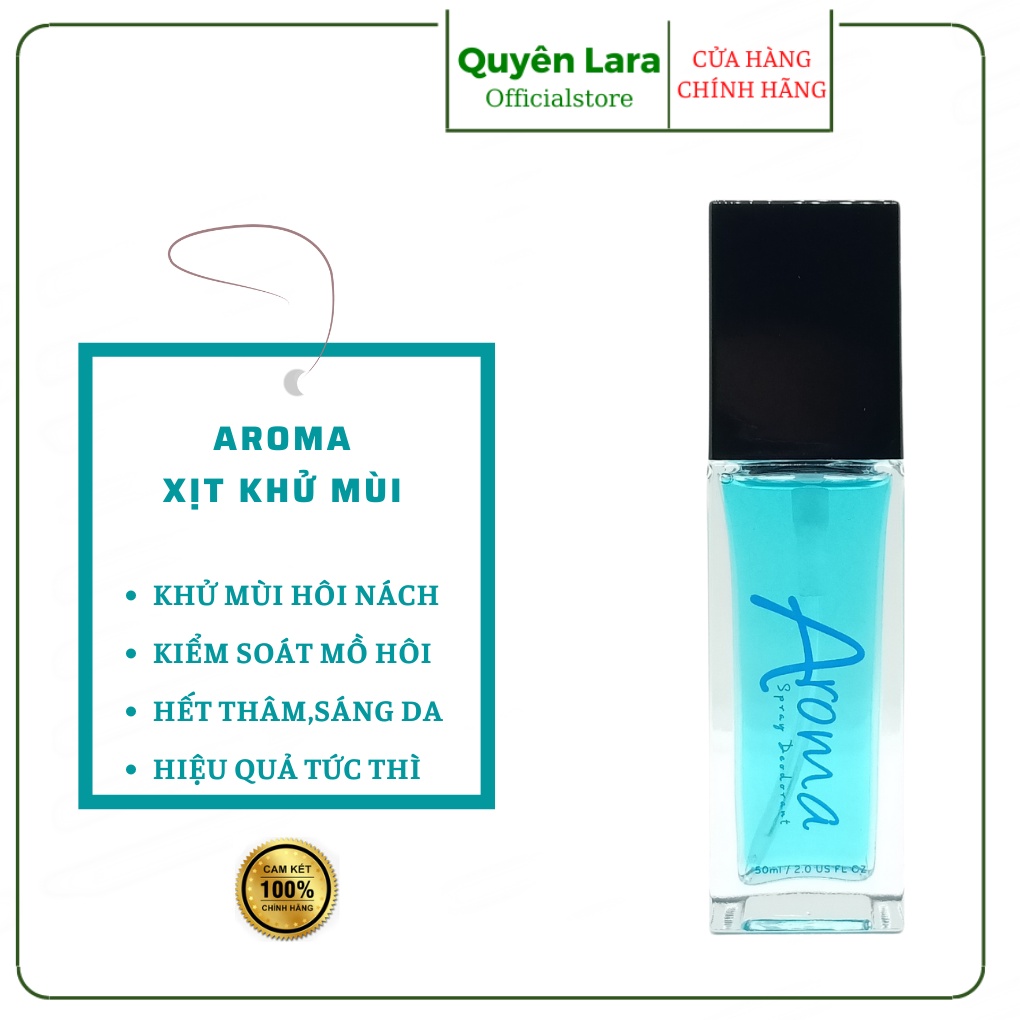 Xịt Khử Mùi Hôi Nách Aroma Chính Hãng- Khử Mùi Hôi Nách, Hôi Chân, Thâm Nách, Ra Mồ Hôi Nách 50 ml