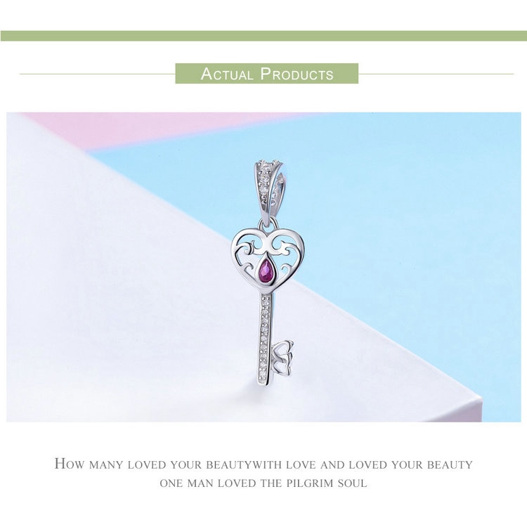 Phụ Kiện Bamoer Bằng Bạc 925 Làm Trang Sức Hình Trái Tim Thời Trang