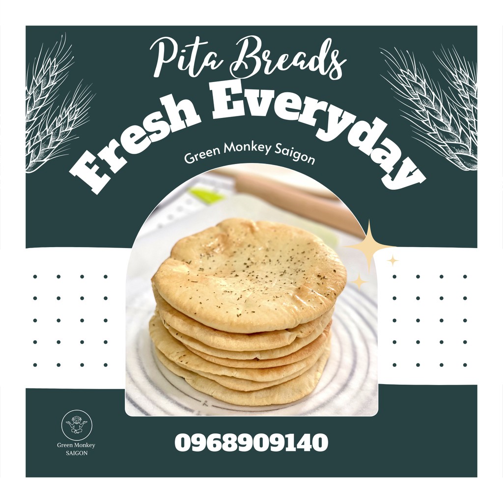 Bánh mì dẹt Pita Trung Đông