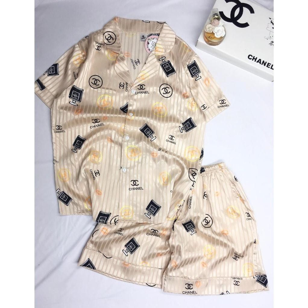 Đồ bộ PIJAMA HNT02228 đồ bộ mặc nhà vải gấm, tay cộc, quần đùi, chất cao cấp mịn đẹp Size 40KG - 60KG | BigBuy360 - bigbuy360.vn